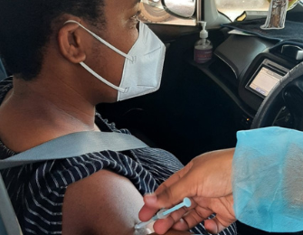 In-car COVID-19 vaccination