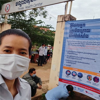 COVID-19 information in Thmey, Cambodia