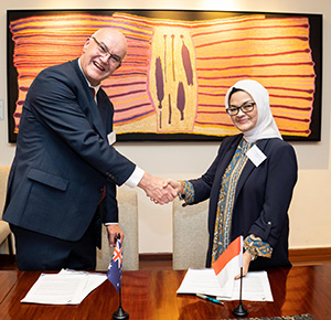 Professor John Skerritt (TGA) and H.E. Dr Penny Lukito (Indonesia)